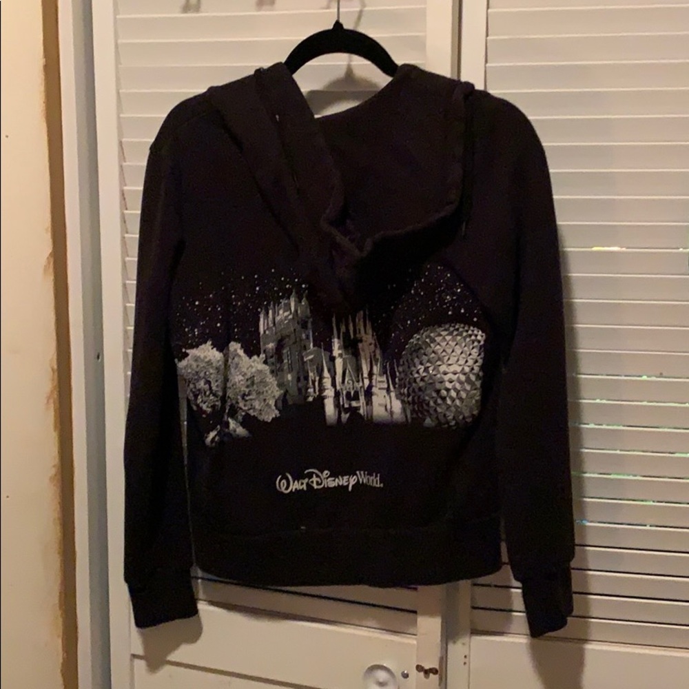 Disney Sparkly black zip up